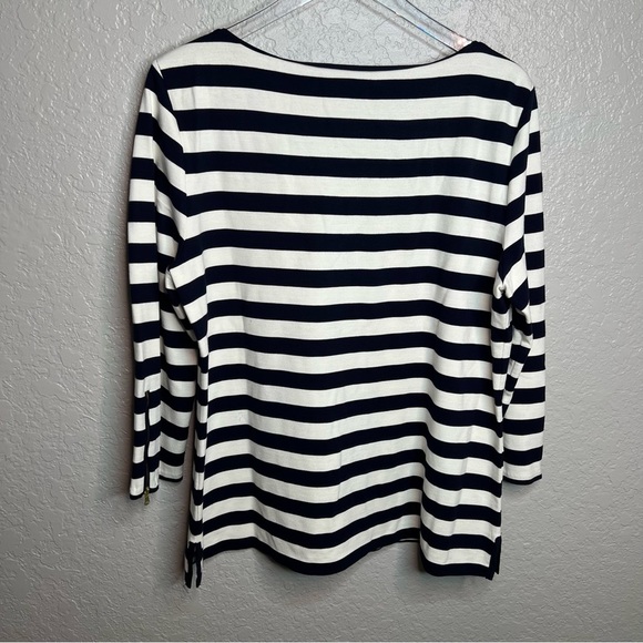 Talbots Long Sleeve Striped Blouse - Picture 6 of 7